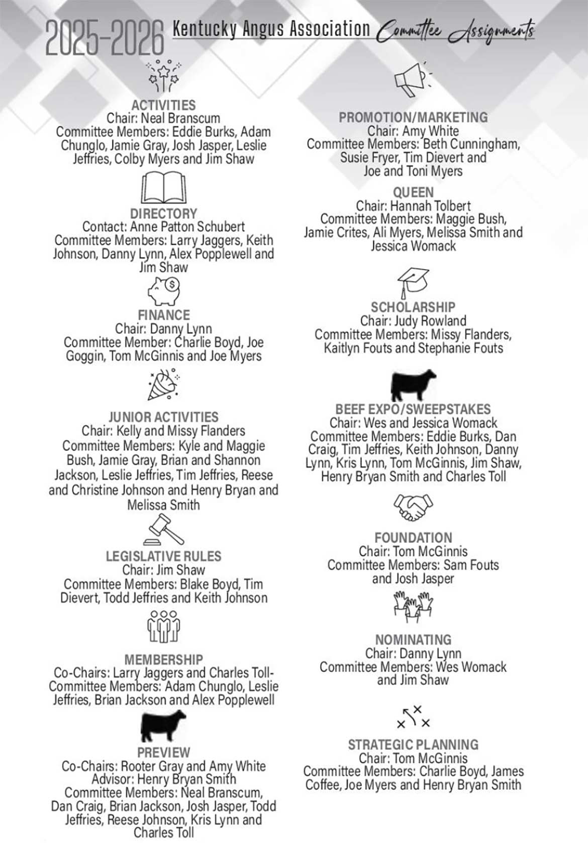 2025-26 KAA Committee Assignments